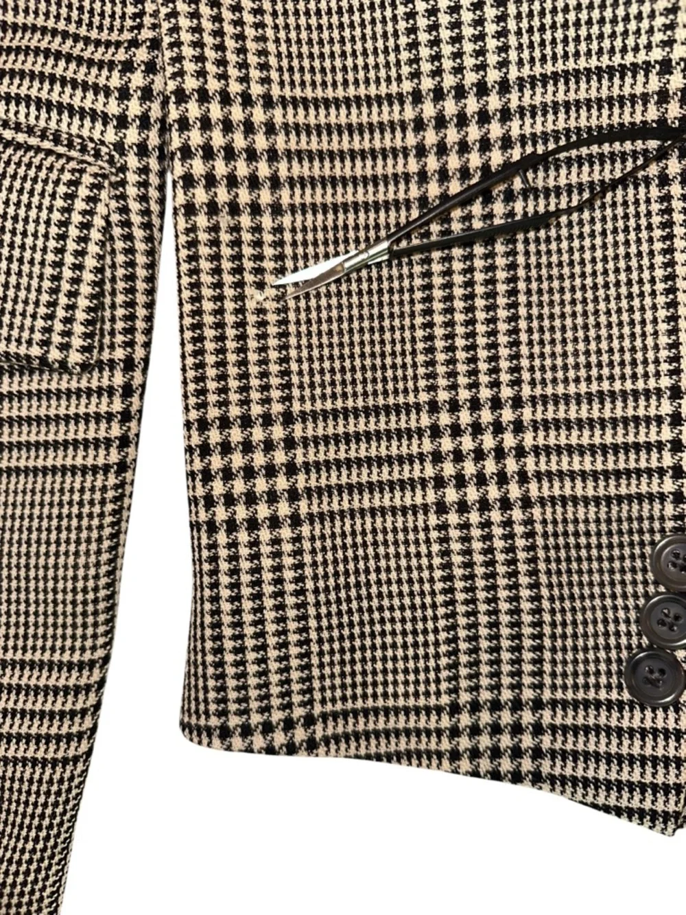 Vintage 80’s Houndstooth Blazer Men’s Made in Canada Wool Sport Coat 42R